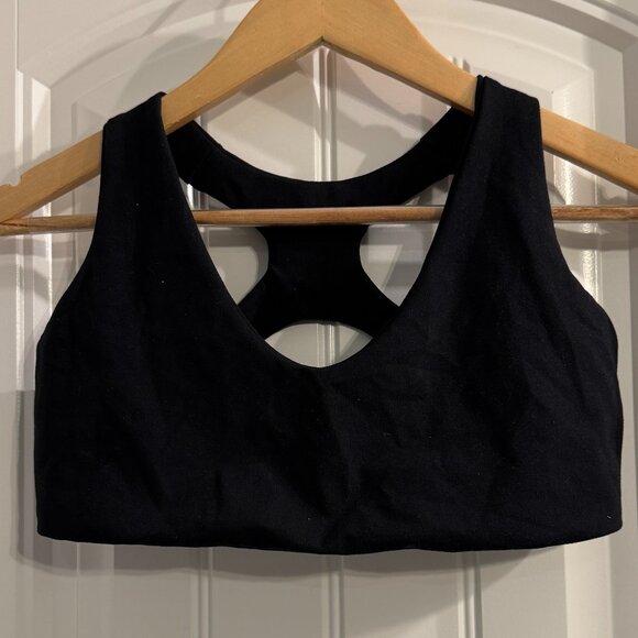 NEW RELEASE JOAH BROWN - SUEDED ONYX CROSS BACK BRA - Picture 1 of 7